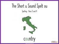 The Short u Sound Spelt ou - Years 3 and 4